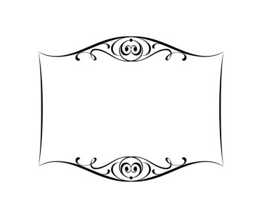 Projeleriniz için zarif yatay vektör çerçevesi.