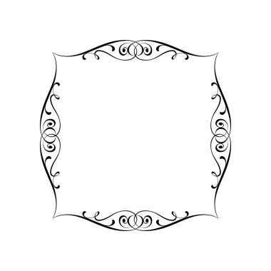 Projeleriniz için zarif kare vektör çerçevesi.