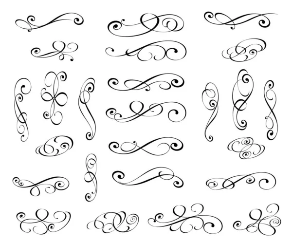 Set Elemente Decorative Pentru Design Izolat Editabil — Vector de stoc