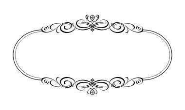 Vektör dekoratif yatay çerçeve. Metin için yer.