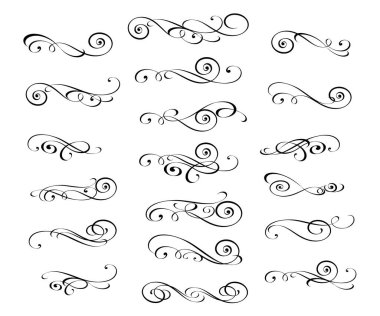 Kartvizitler, broşürler, kartpostallar, menüler, davetiyeler, duyurular için zarif tasarım unsurları.