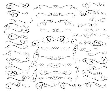 Kartvizitler, broşürler, kartpostallar, menüler, davetiyeler, duyurular için zarif tasarım unsurları.