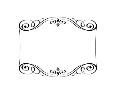Vektör dekoratif yatay çerçeve. Metin için yer.