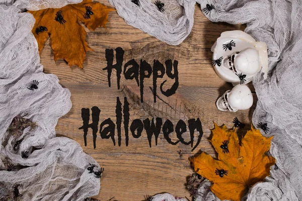 Happy Halloween Halloween Background Overhead Perspective — Stock Photo, Image