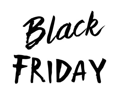 Kara Cuma kavramsal el yazısı metin başlığı. Alışveriş mağazaları için pankart. Kaligrafi biçimi.