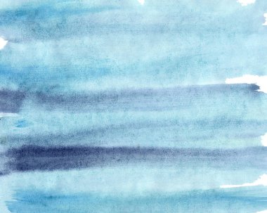 Mavi suluboya arkaplan, boya dokusu. El çizimi