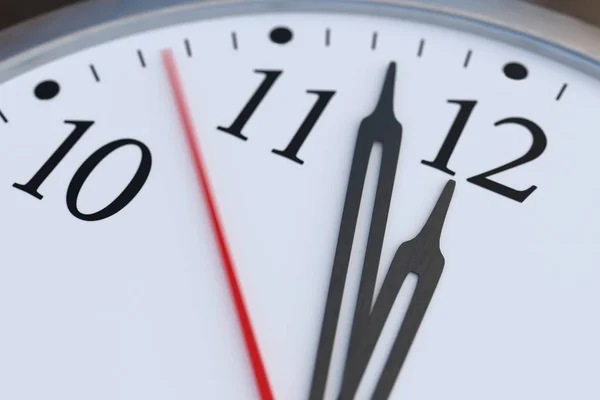 Plazo Concepto Tiempo Vista Cerca Reloj Mostrando Doce Horas Ilustración — Foto de Stock