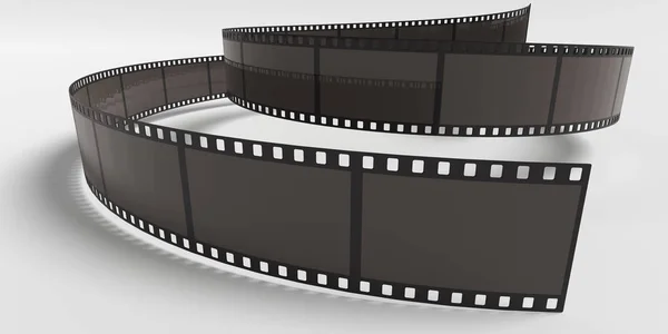 Film Strip Isolated White Background Rendered Illustration — Stock Photo, Image