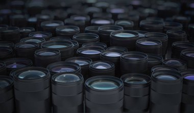 Birçok Dslr kamera lensler topluluğu. Fotoğraf Ekipmanları co