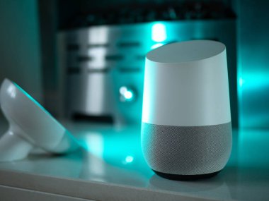 Renk değiştiren akıllı ev hoparlörü aygıtı Led lamba ışığı - Aquamarine