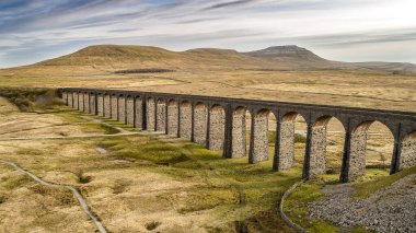 Ribblehead Viaduct by Drone, Yorkshire clipart