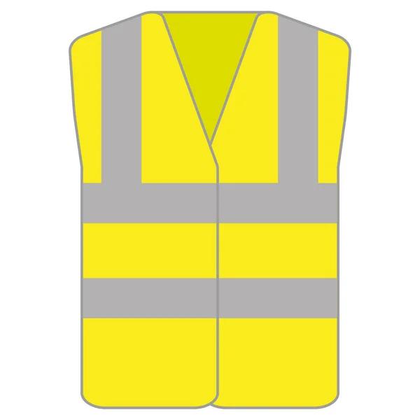 Vis Vest Jacket Neon Yellow Icon Vector — Stock Vector