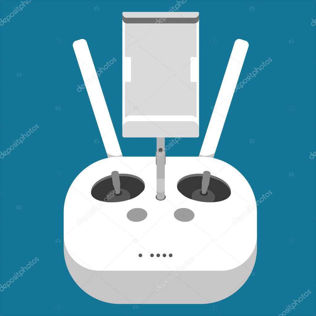 Drone remote controller transmitter icon vector