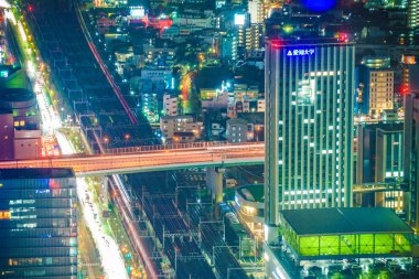 Nagoya gece görüşü (Gökyüzü Güvertesi 'nden)