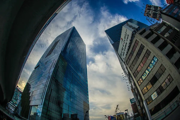 Shibuya Edifícios Altos Céu — Fotografia de Stock