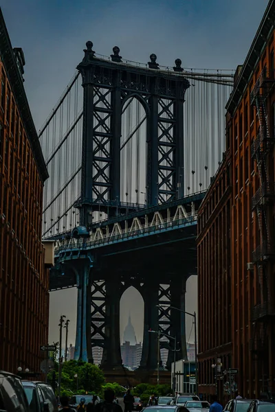Manhattan Bridge Ηνωμένες Πολιτείες Μπρούκλιν — Φωτογραφία Αρχείου