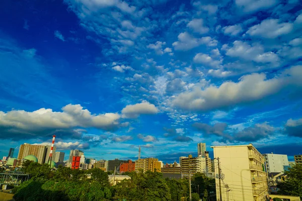 Sky Yokohama Stad Och Falla — Stockfoto