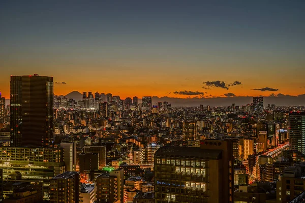 Sunset Dari Bunkyo Civic Center Shinjuku — Stok Foto