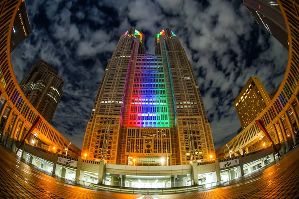 Tokyo Metropolitan Government Olympic Paralympic Color Light — Stock Photo, Image