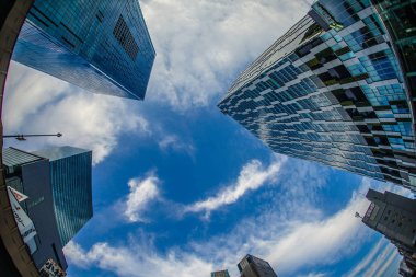 Yüksek binalardan ve gökyüzünden Shibuya