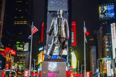 New York Times Meydanı 'nın gece manzarası (Timessquare)