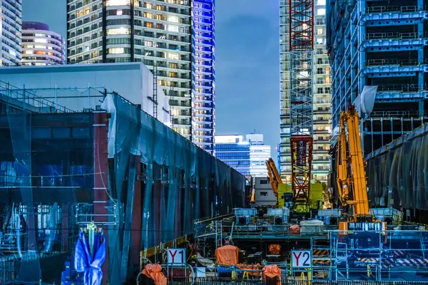 Výškové Staveniště Yokohama Minato Mirai — Stock fotografie