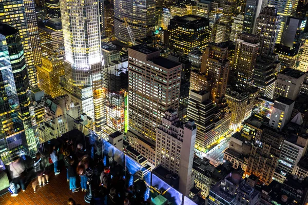 New York Manhattan Nachtzicht — Stockfoto