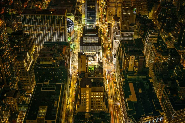 Nachtzicht Vanuit Het Empire State Building — Stockfoto