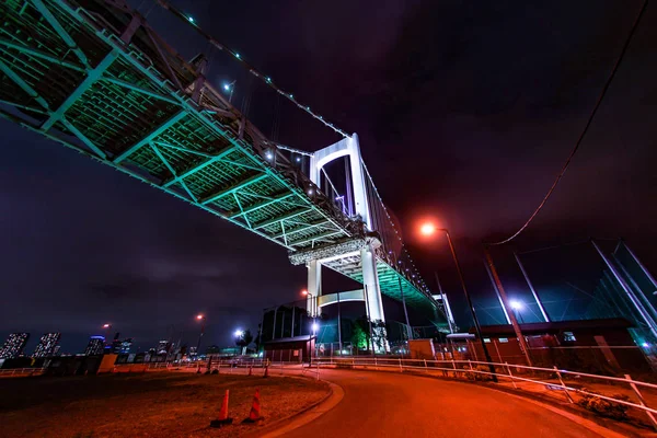 东京的彩虹夜桥 — 图库照片