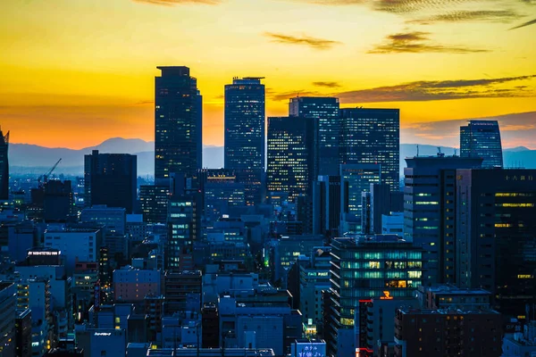 Nagoya Kulesi Nden Gün Batımı — Stok fotoğraf
