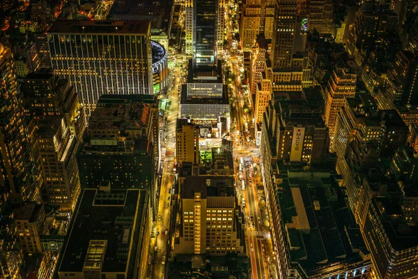 Vista Noturna Empire State Building — Fotografia de Stock