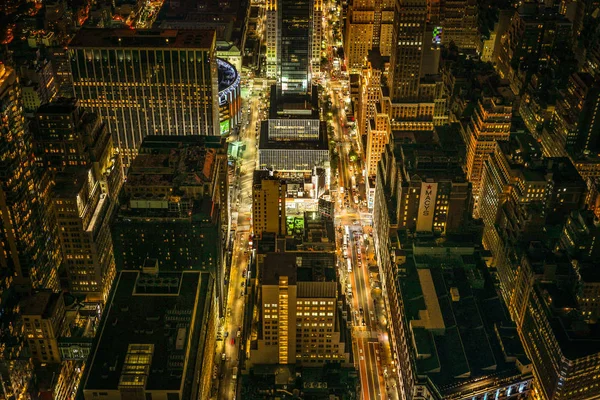 Vista Notturna Dall Empire State Building — Foto Stock