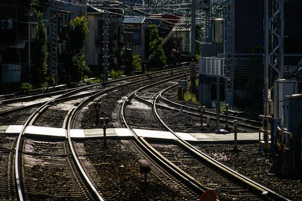 Rail Image Selektivt Fokus — Stockfoto