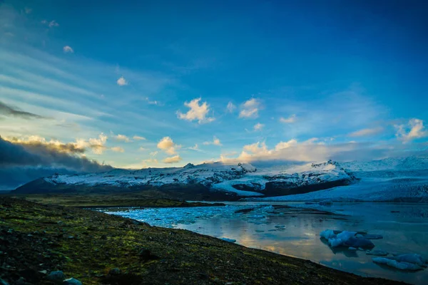 Jezioro Lodowcowe Islandia Fjallsarlon — Zdjęcie stockowe