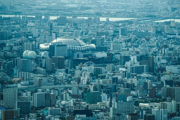 大阪市从安本纳巴希航站楼的景观 — 图库照片