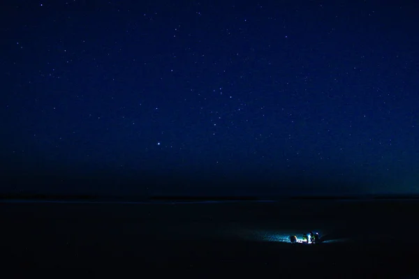 星空下的烧烤 — 图库照片