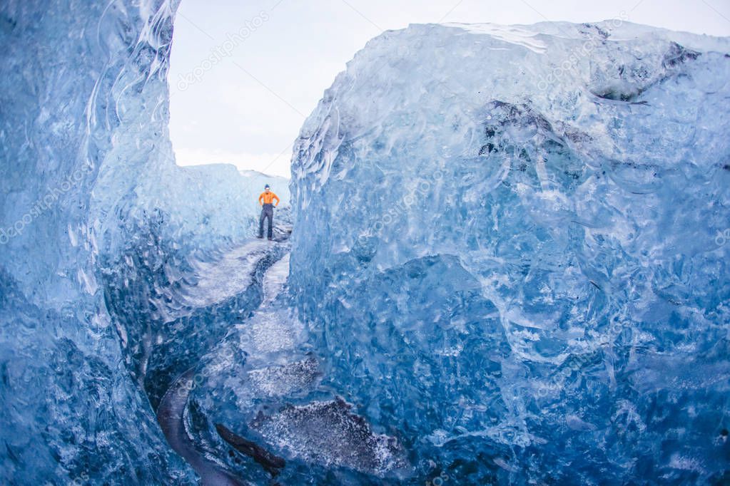 Cave of Iceland ice (Vatnajokull)
