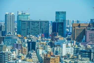 Tokyo silueti Bunkyo Şehir Merkezi görünüm salonundan görüldü