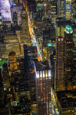 Empire State Binası 'ndan New York gece görüşü
