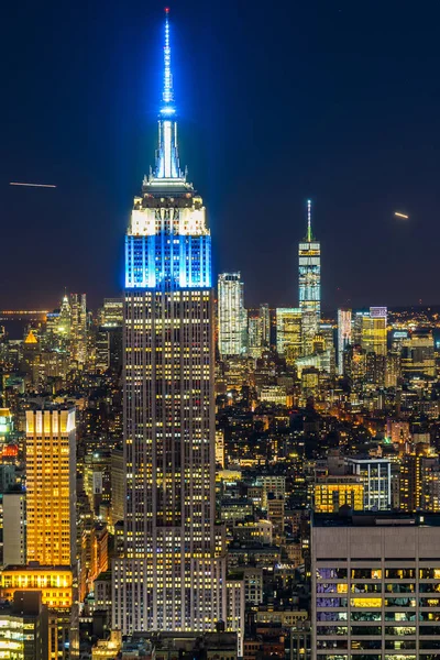 Empire State Building Genomen Van Het Rockefeller Center Observation Deck — Stockfoto