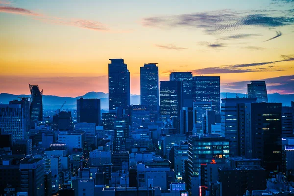 Nagoya Kulesi Nden Gün Batımı — Stok fotoğraf