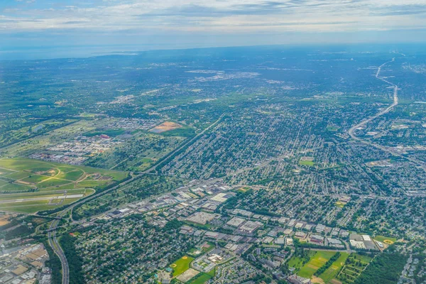 Ulice New Yorku Jak Vidět Letadla — Stock fotografie