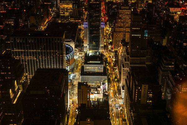 Night view from the Empire State Building