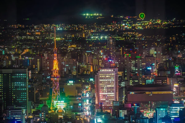 Vista Noturna Nagoya Sky Promenade — Fotografia de Stock