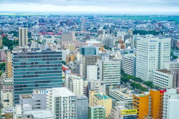 Sendai Stadtbild Vom Aussichtspunkt Aus — Stockfoto