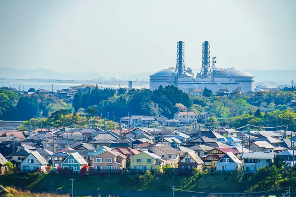 Sendai Port Sichtbar Von Der Präfektur Miyagi Shichigahama — Stockfoto