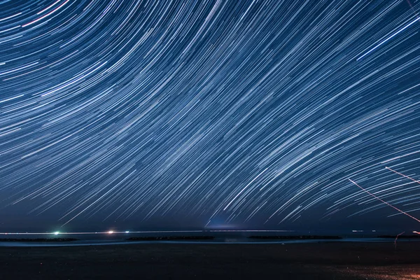 130 Perc Csillag Röppálya Sendai Arahama Coast — Stock Fotó