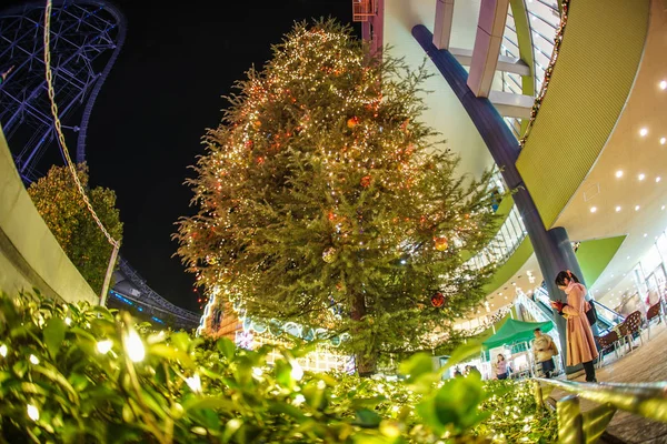 Kerstboom Vrouwen Van Tokyo Dome City — Stockfoto