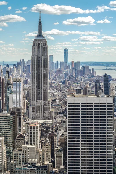 Θέα Από Rockefeller Center Κορυφή Του Βράχου Empire State Building — Φωτογραφία Αρχείου