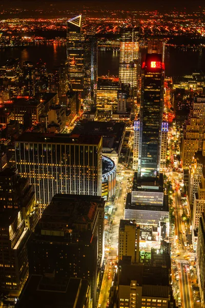 Vista Noturna Empire State Building — Fotografia de Stock